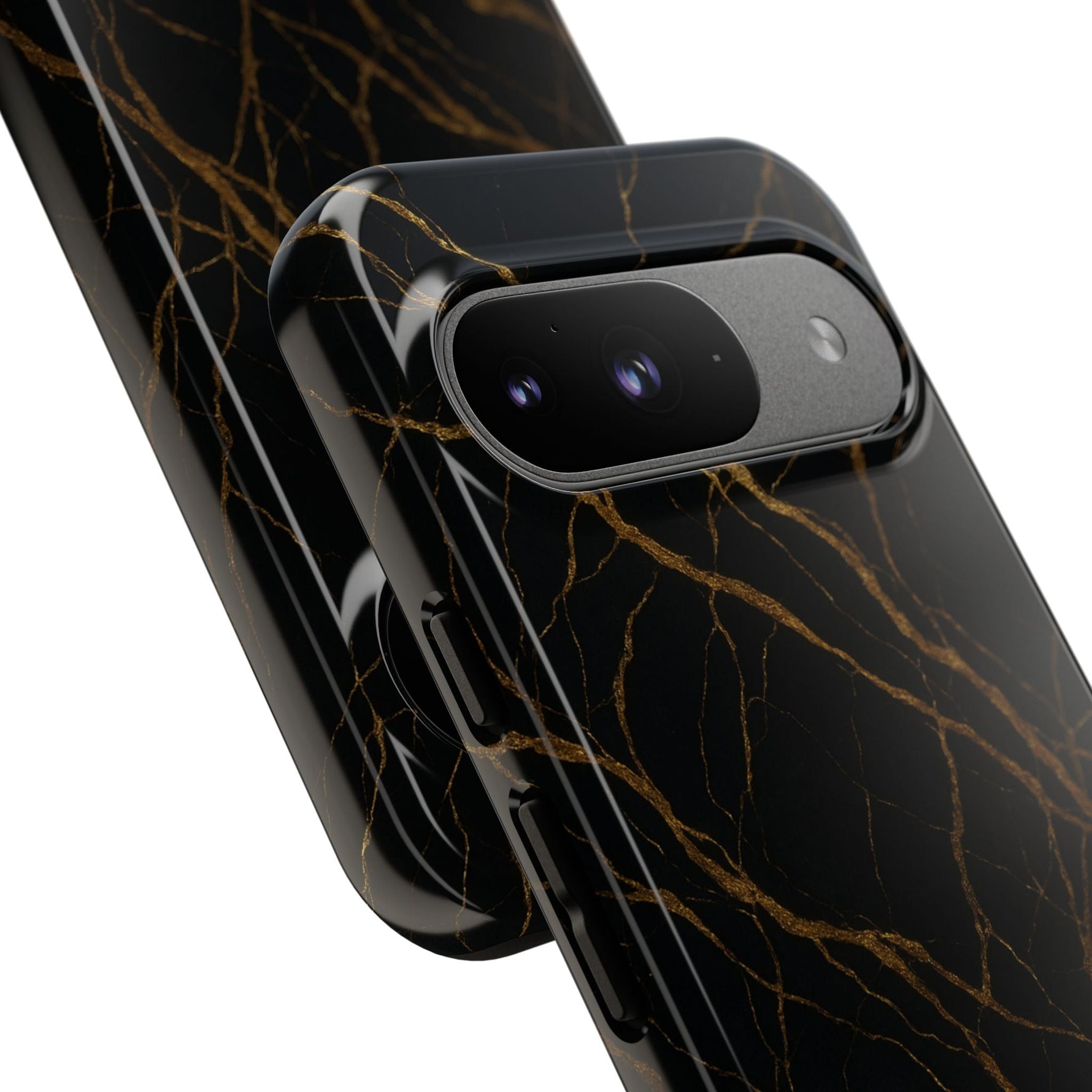 Black Marble Tough iPhone Case  Shamo's