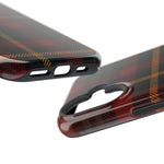 Plaid Impact-Resistant iPhone Case — Red Green Tartan Holiday Theme with MagSafe  Shamo's