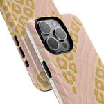 Pink Gold Leopard iPhone Case compatible with MagSafe - Shamo's
