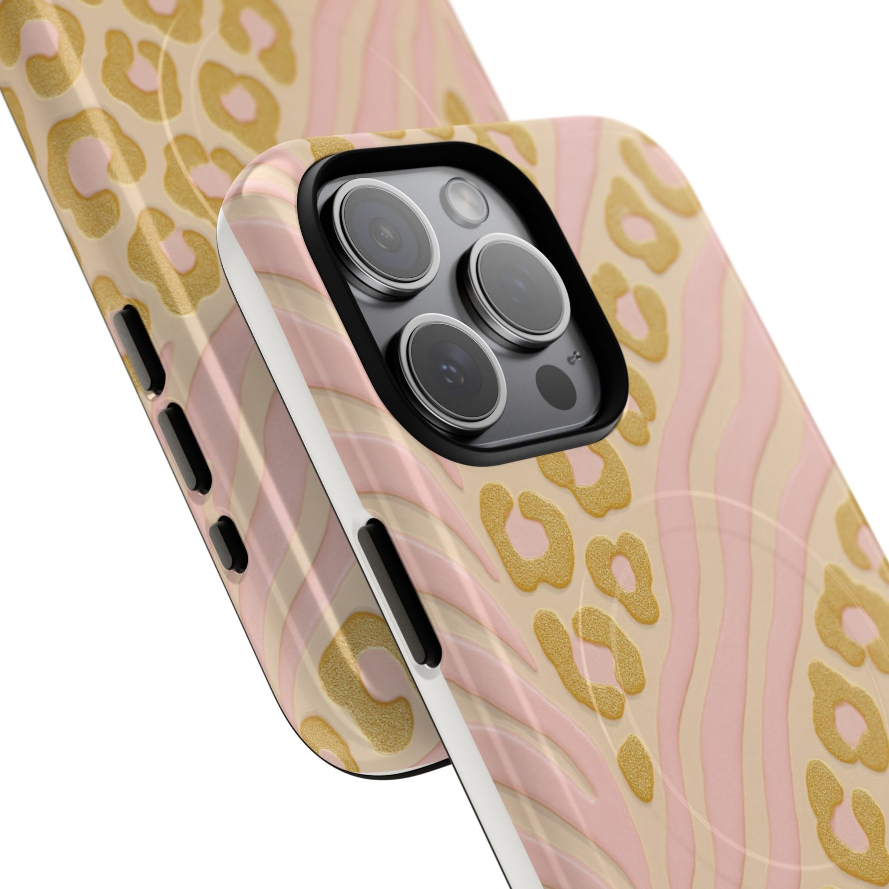 Pink Gold Leopard iPhone Case compatible with MagSafe - Shamo's