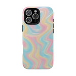 Rainbow Marble Swirl iPhone Case with MagSafe - Shamo's