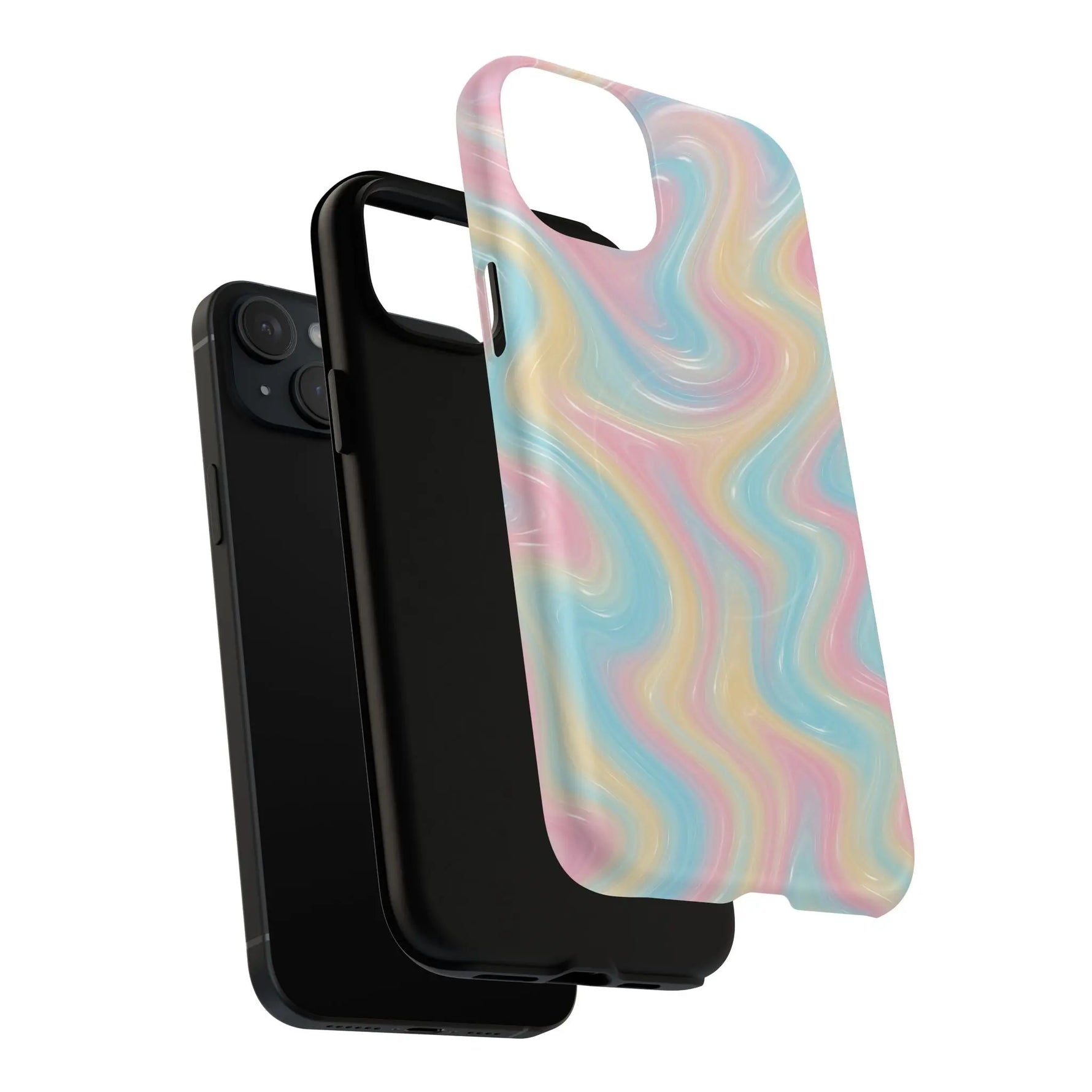 Rainbow Marble Swirl iPhone Case with MagSafe - Shamo's