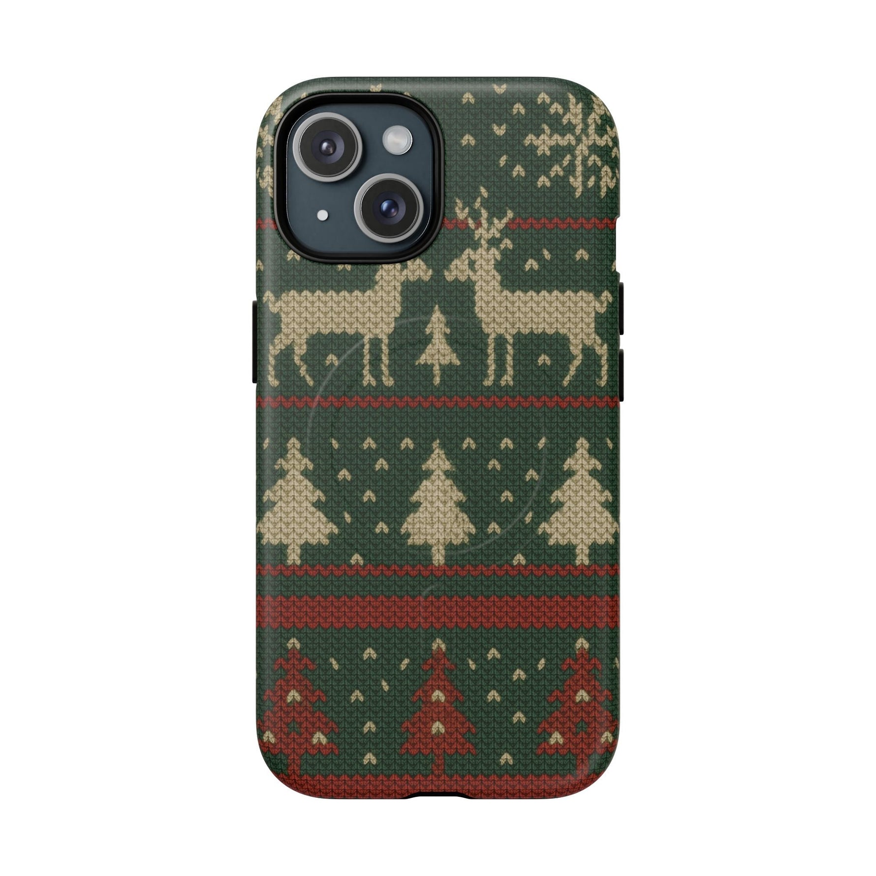 Holiday Knit Reindeer MagSafe Tough iPhone Case  Shamo's iPhone 15 / Matte