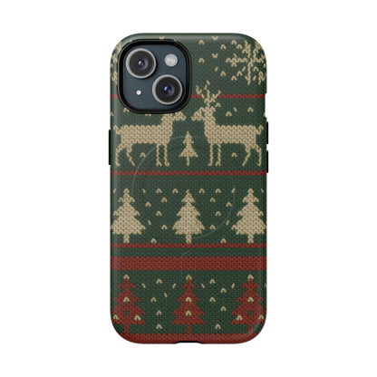 Holiday Knit Reindeer MagSafe Tough iPhone Case