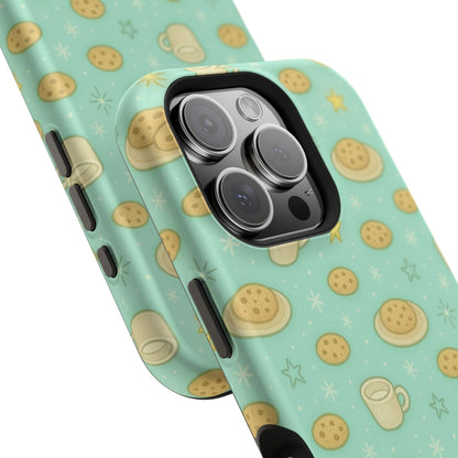 Cookie & Coffee Pattern Tough iPhone Case — Impact-Resistant