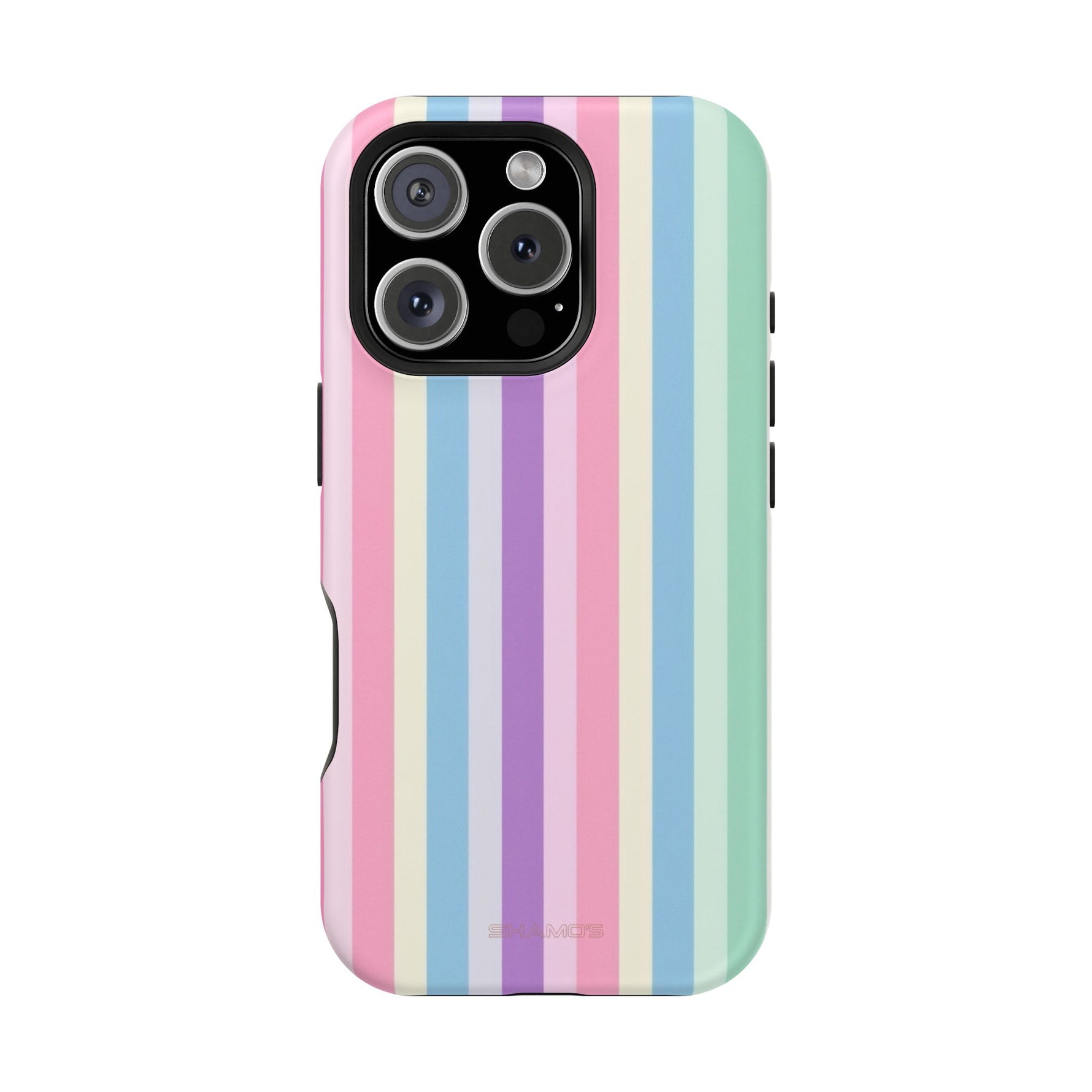 Pastel Stripe MagSafe Compatible Magnetic Impact-Resistant Phone Case - iPhone 16 Pro / Matte - Shamo's