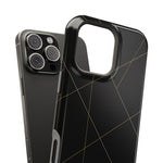 Funda para iPhone con diseño geométrico negro | MagSafe