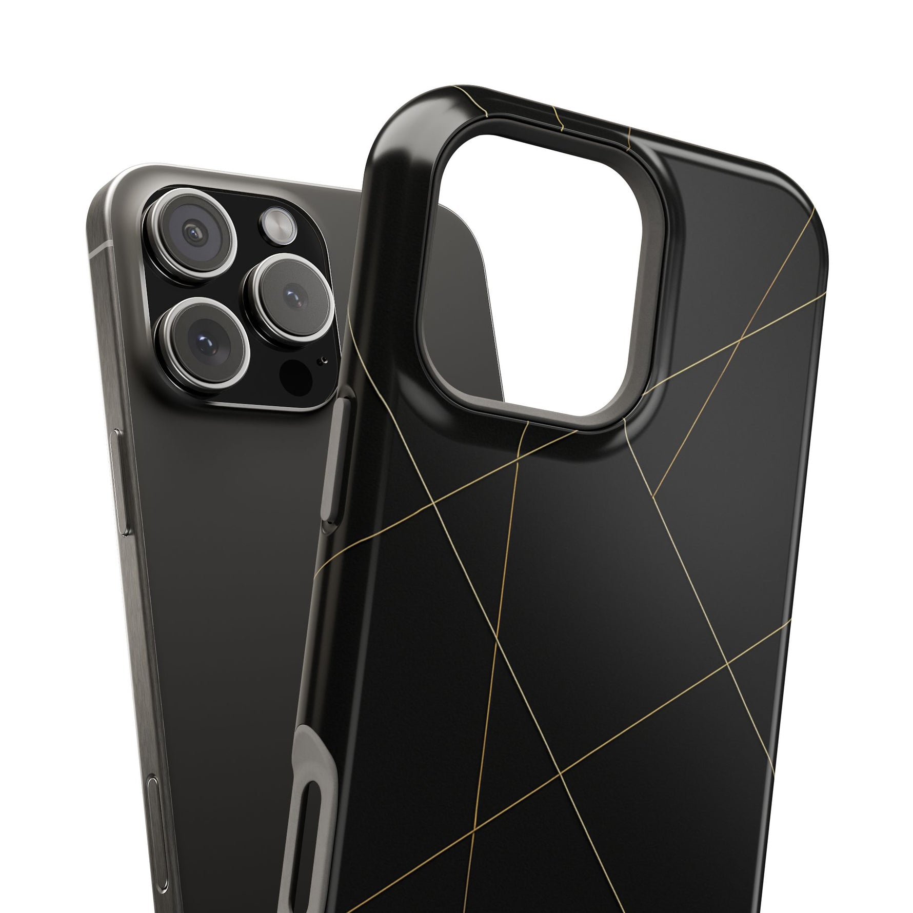 Funda para iPhone con diseño geométrico negro | MagSafe