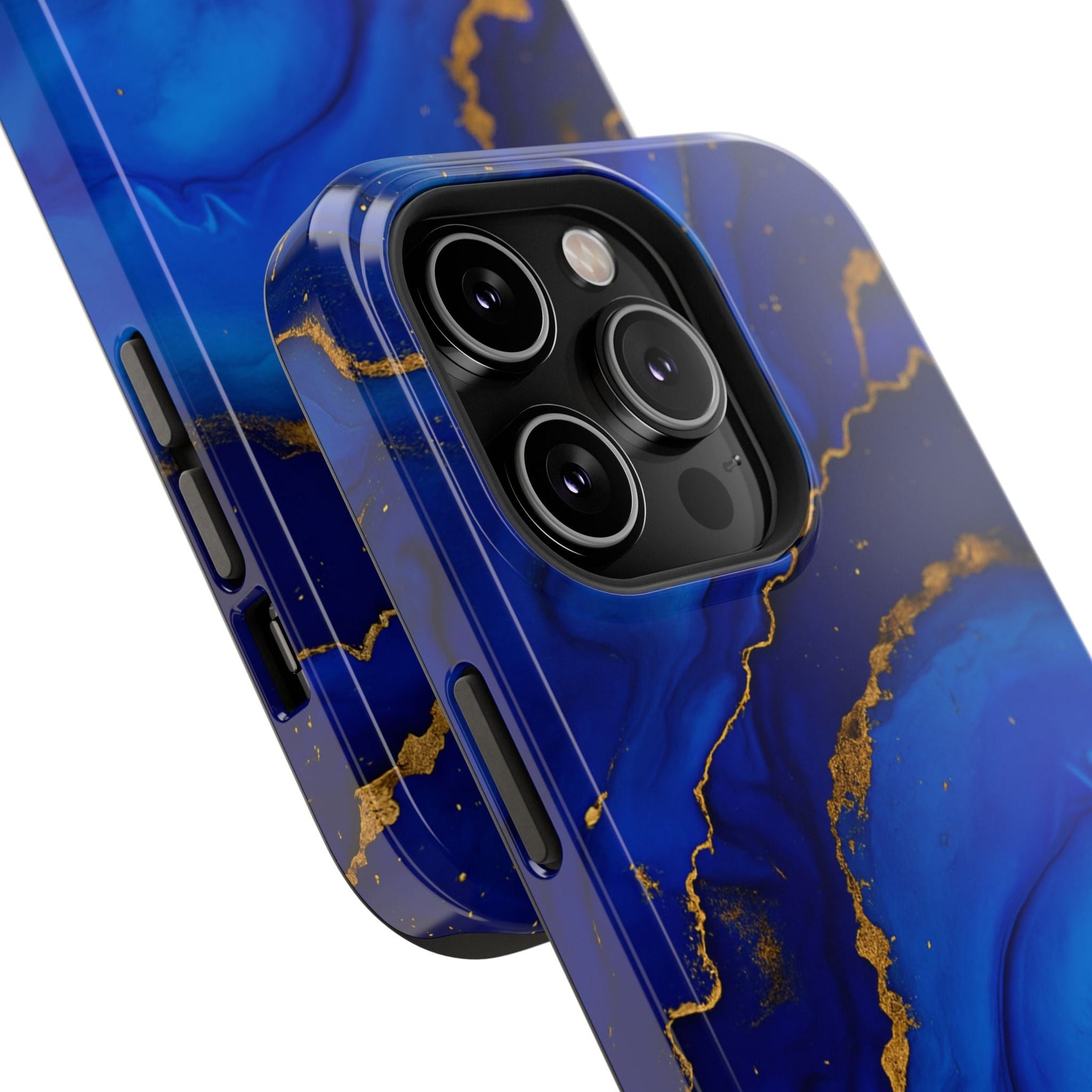 Blue Gold Marble Phone Case  Shamo's