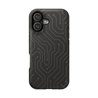 Black Circuit Board Design iPhone Case | MagSafe  Shamo's iPhone 17 / Matte