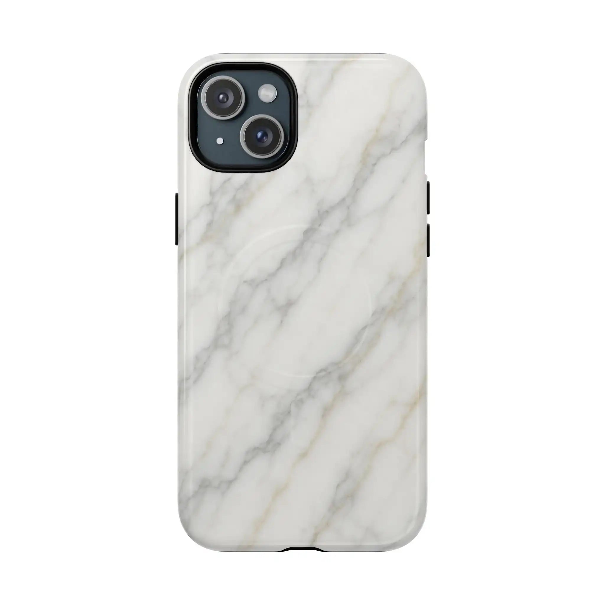 Classic White Marble iPhone Case with MagSafe - Shamo's
