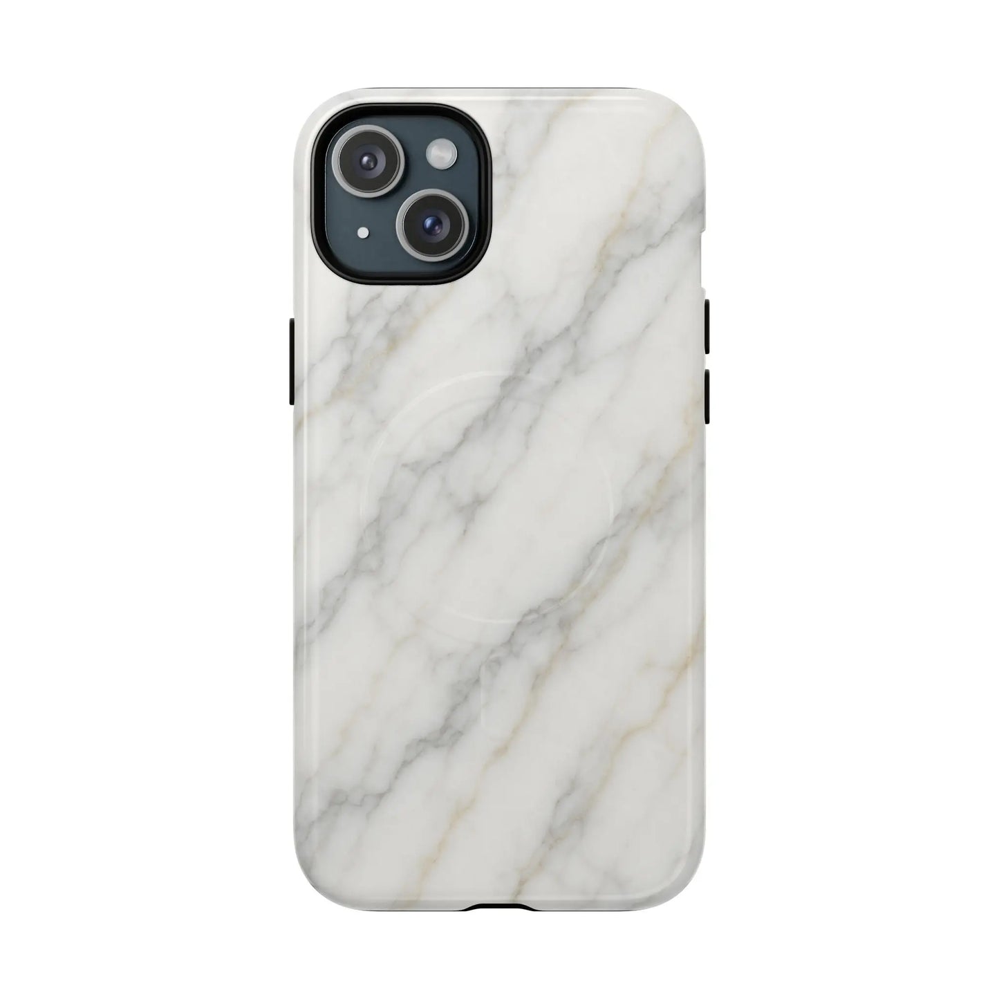 Classic White Marble iPhone Case with MagSafe - Shamo's