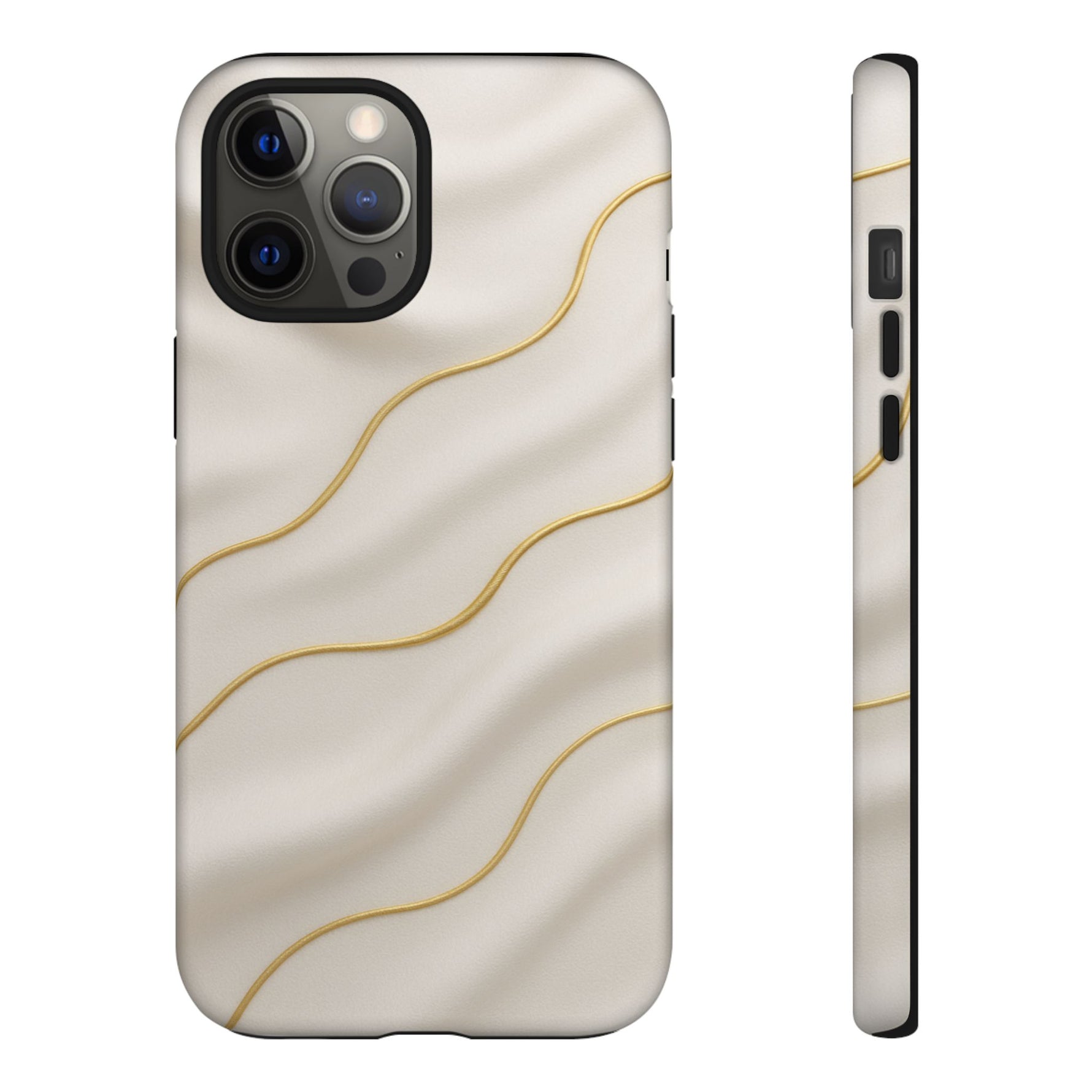 Elegant Gold Wave Tough iPhone Case - Shamo's