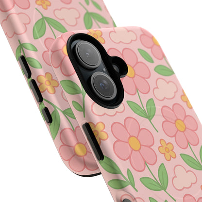 Floral Tough MagSafe Magnetic Phone Case - Stylish Protection for Your Device