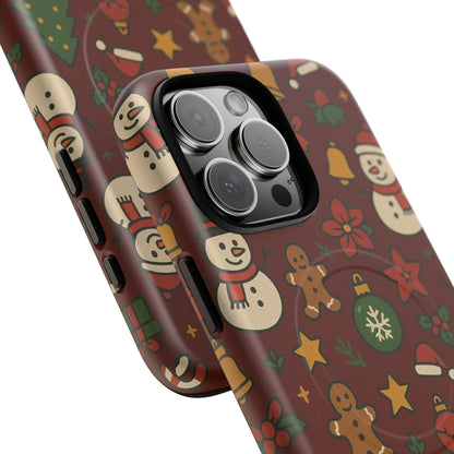 Snowman & Gingerbread Tough iPhone Case (MagSafe compatible)