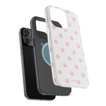 Pink Polka Dot Impact-Resistant Phone Case | MagSafe