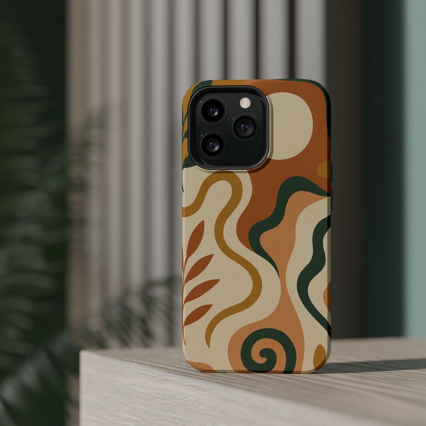 Abstract Earth-Tone Impact iPhone Case — MagSafe  Shamo's