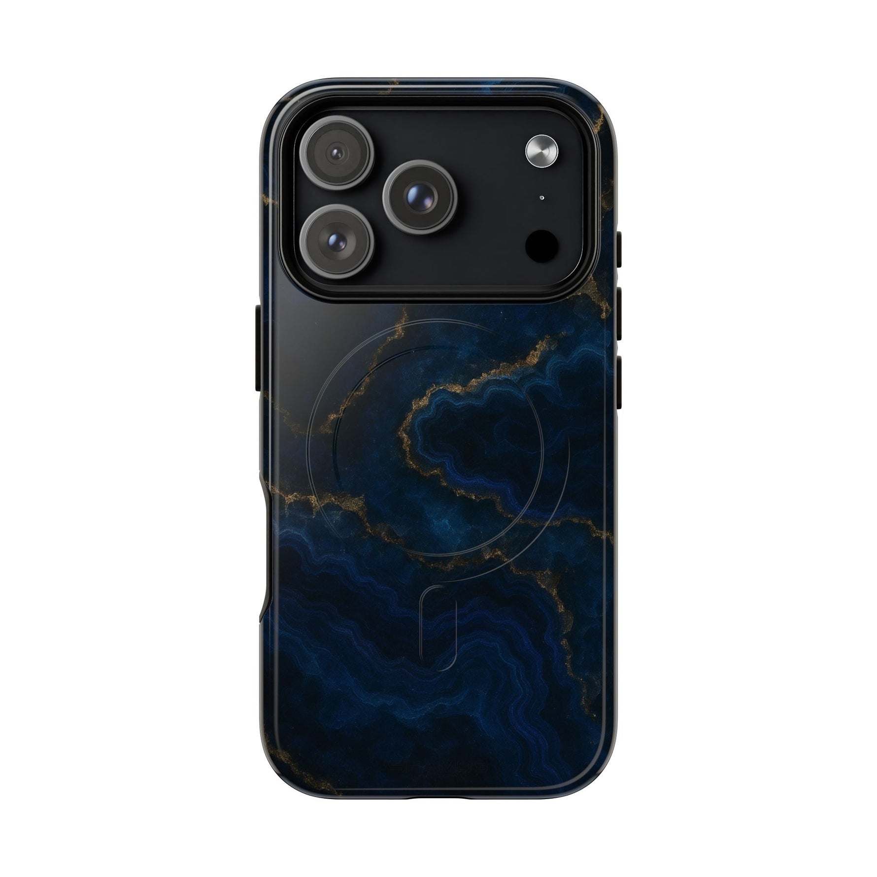 Midnight Marble iPhone Case with MagSafe - iPhone 17 Pro / Glossy - Shamo's
