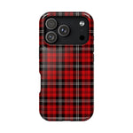 Red Tartan Plaid Impact-Resistant iPhone Case | MagSafe compatibility  Shamo's iPhone 17 Pro / Glossy