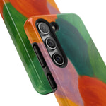 Abstract Color Wave Tough Phone Case — Bold Orange & Green Protective Phone Cover  Shamo's