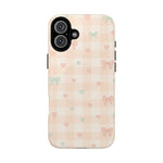 Sweet Pastel Checkered Bows Case for iPhone | MagSafe - Shamo's
