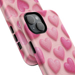 Barbiecore Glitter Hearts iPhone Case | MagSafe - Shamo's