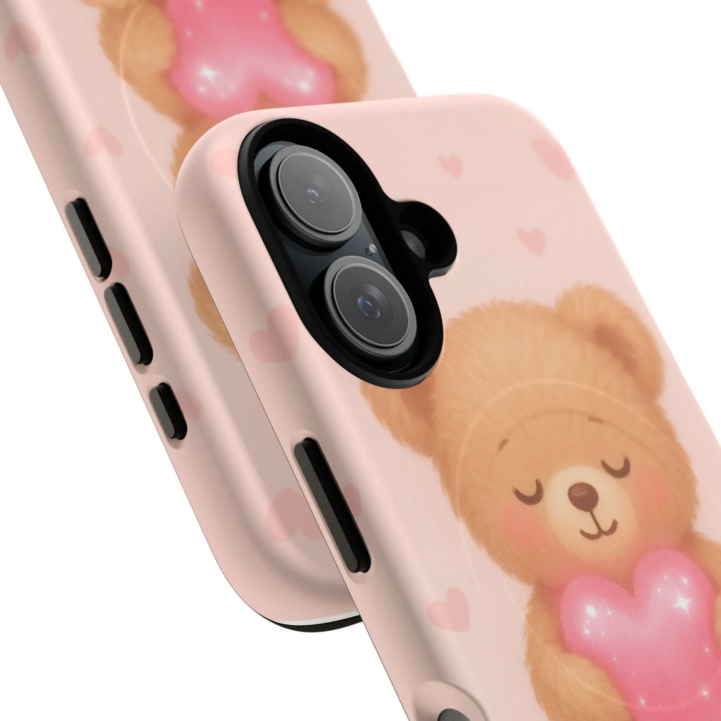 Heart Hug Teddy Bear iPhone Case – with MagSafe