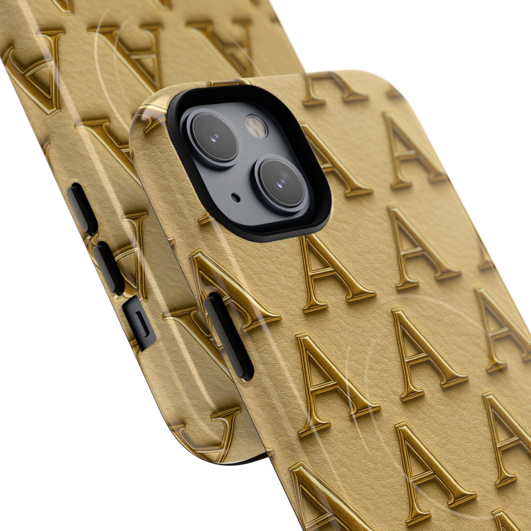 Gold Monogram 'A' iPhone Case with MagSafe  Shamo's