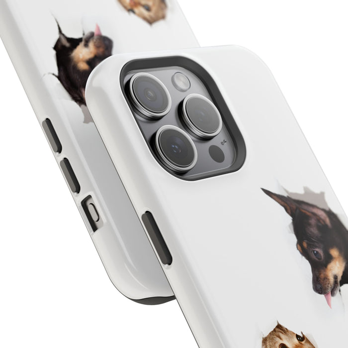 Impact-Resistant Cases with a cat and a dog