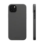 Charcoal Ink Black Solid Color Impact-Resistant iPhone Case | Slim Shockproof Magsafe-Compatible