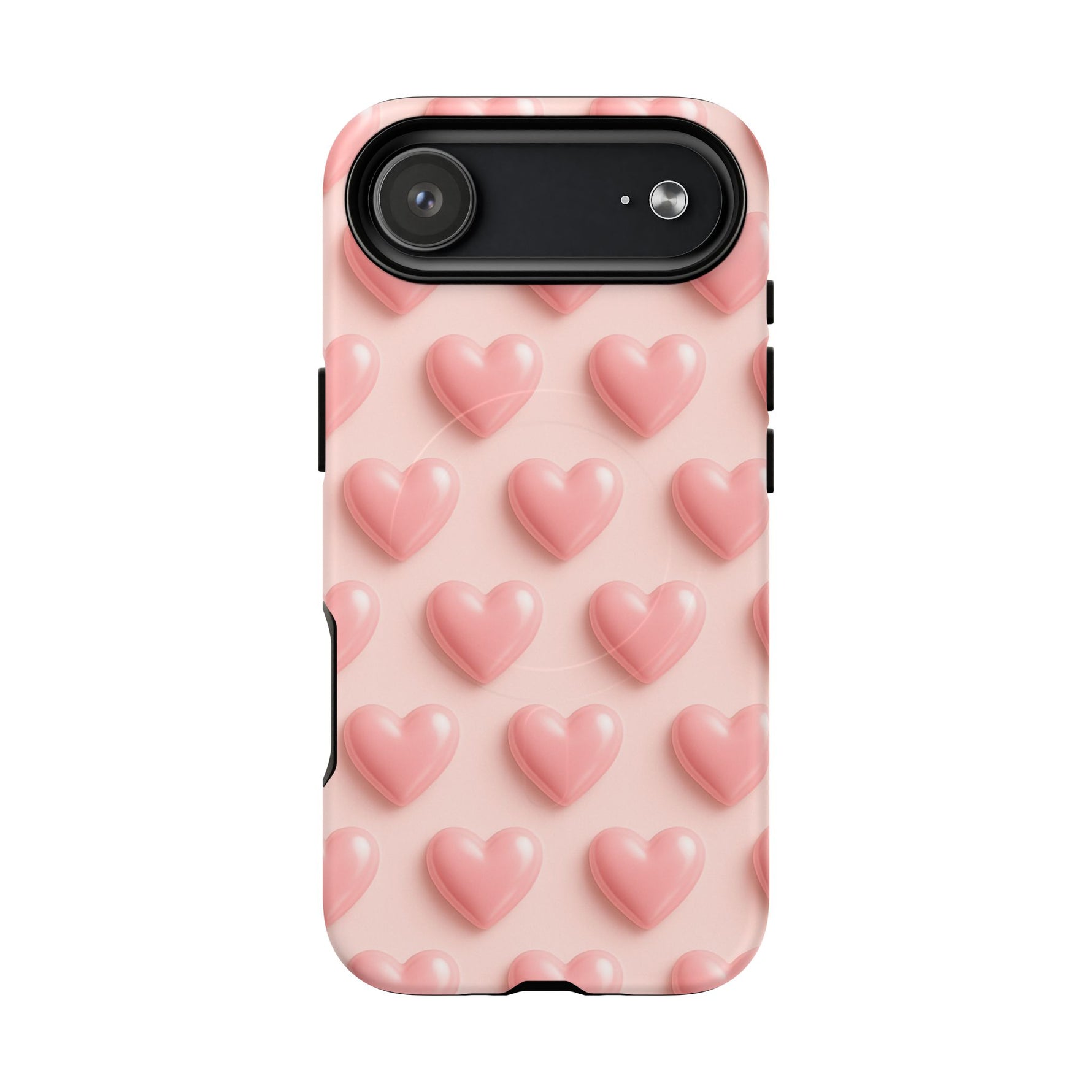 Baby Pink Pearl Hearts 3D iPhone Case | MagSafe - Shamo's
