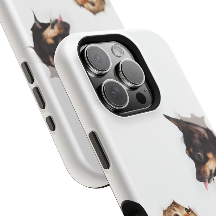 Impact-Resistant Cases with a cat and a dog