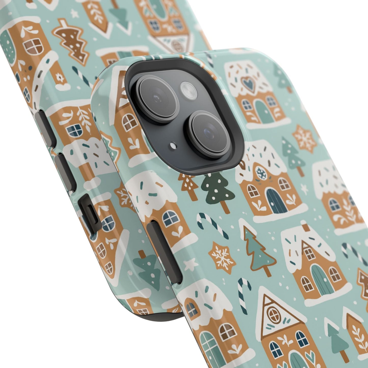 Winter Gingerbread Village Holiday Theme iPhone Case with MagSafe compatibility  Shamo's