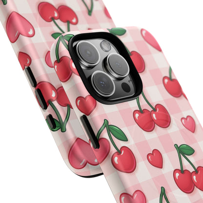 Y2K Cherries & Hearts iPhone Case | MagSafe
