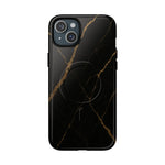 Black & Gold Marble iPhone Case with MagSafe - Shamo's
