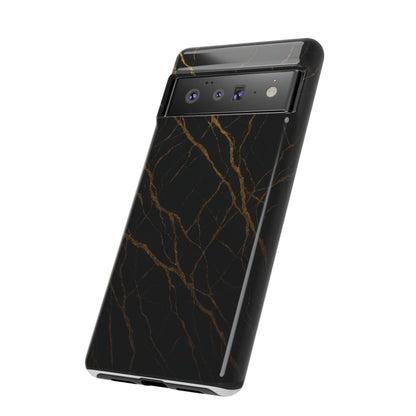 Black Marble Tough iPhone Case