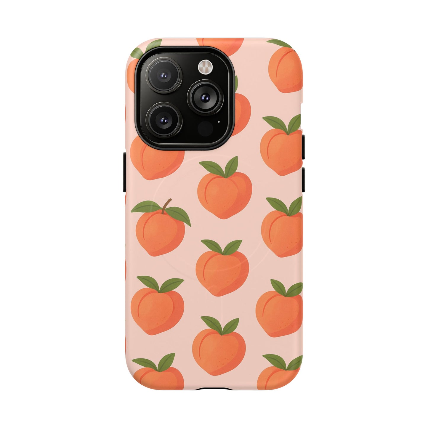 Peach Pattern Fruit Case for iPhone | MagSafe Compatible