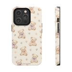 Cute Pastel Bear Impact Phone Case | Heart & Star Kawaii Pattern