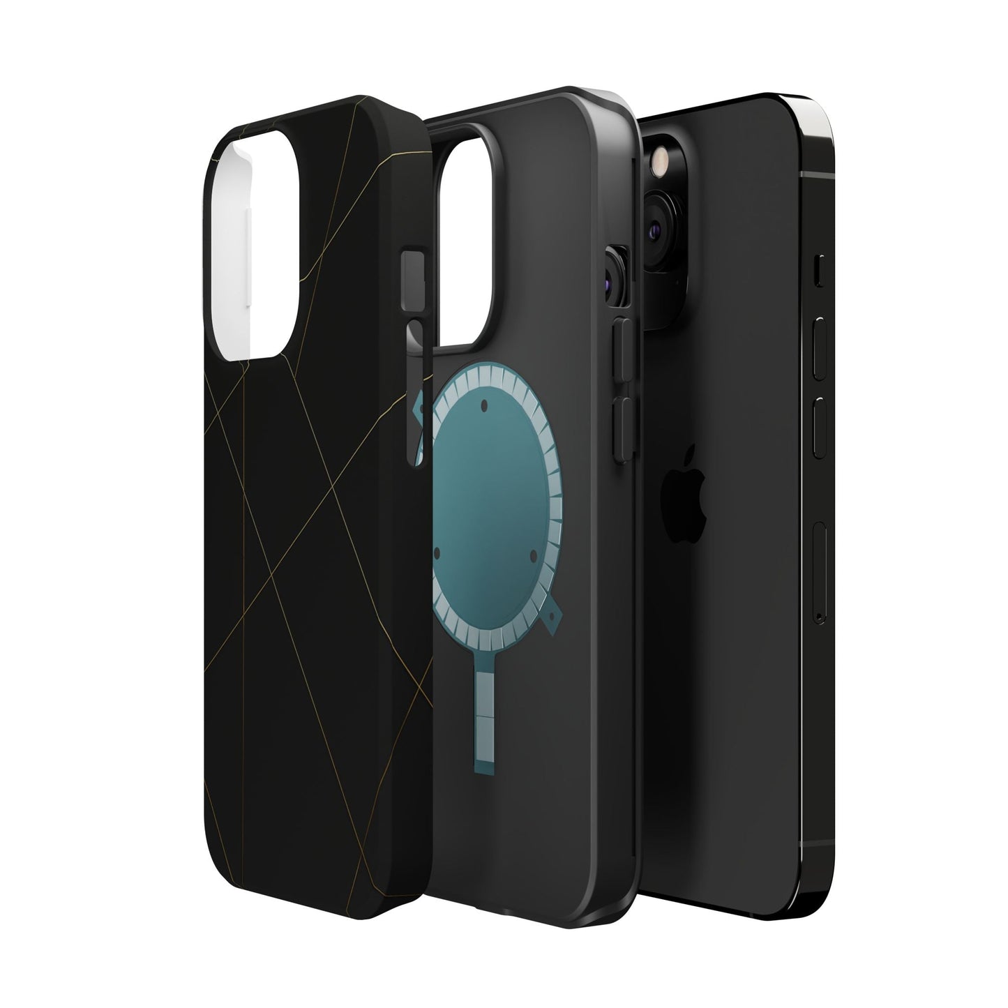 Black Geometric Design iPhone Case | MagSafe  Shamo's