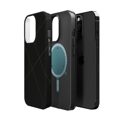 Black Geometric Design iPhone Case | MagSafe  Shamo's