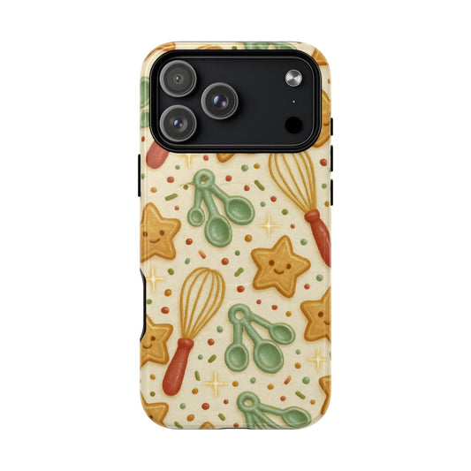 Baking Holiday iPhone Case — Cute Whisk & Cookie Pattern | compatible with MagSafe