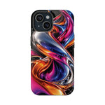 Liquid Aurora MagSafe Phone Case – Colorful Chrome-Effect Swirls | Glossy