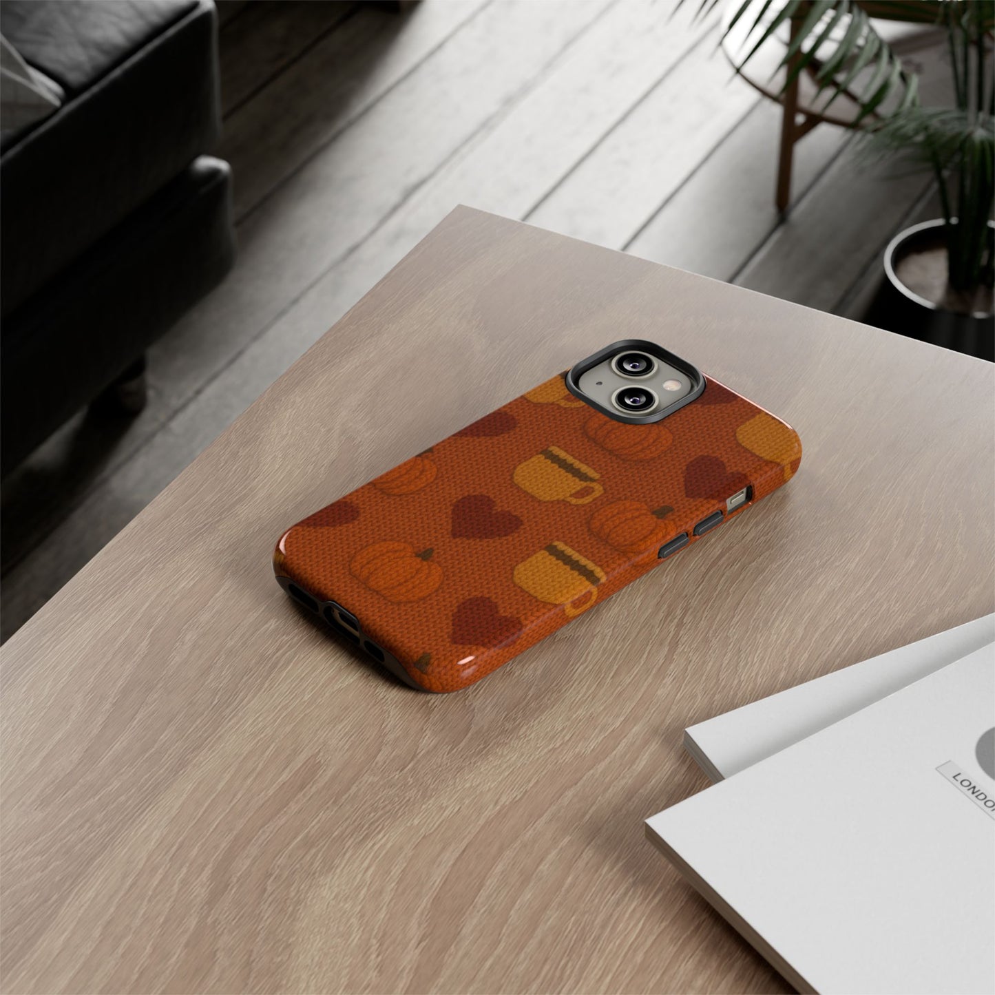Fall Pumpkin & Coffee iPhone Case