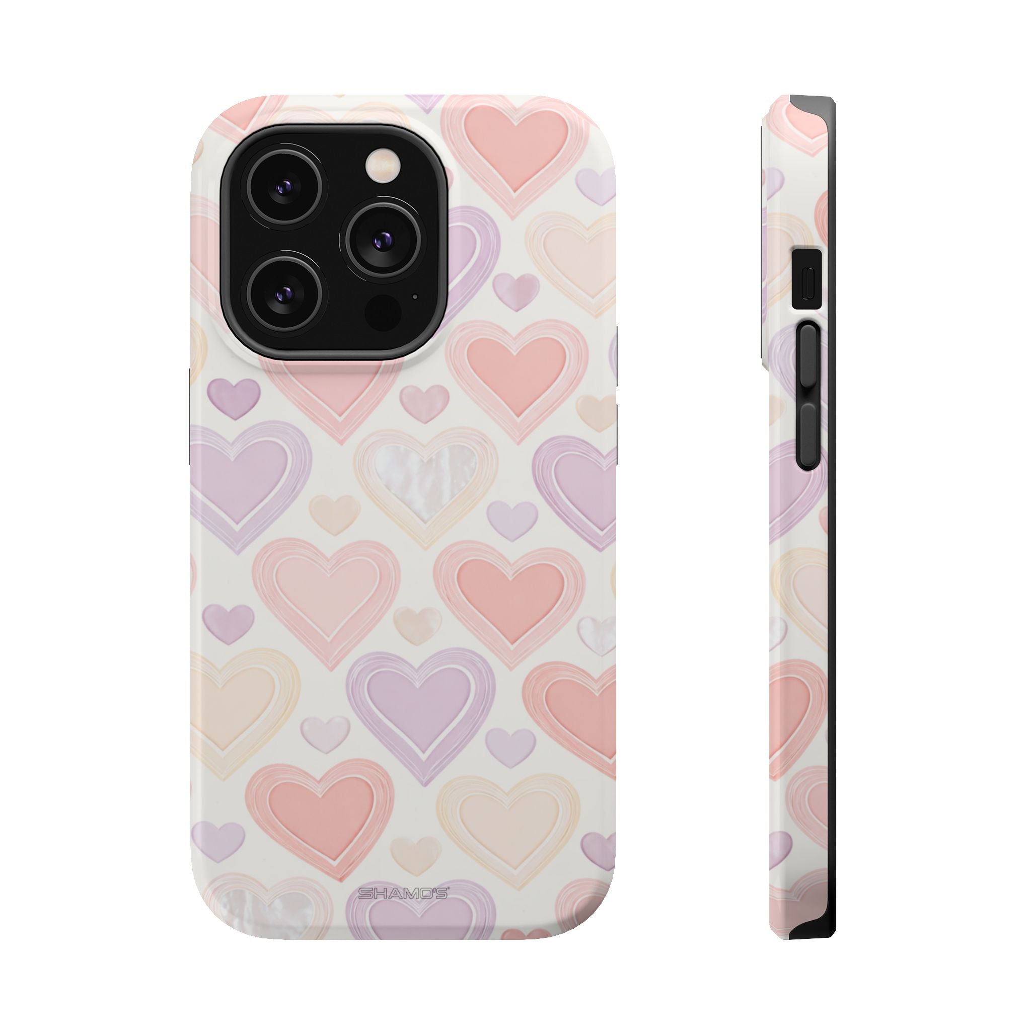 Pastel Heart Love MagSafe Impact-Resistant iPhone Case - iPhone 14 Pro / Glossy - Shamo's