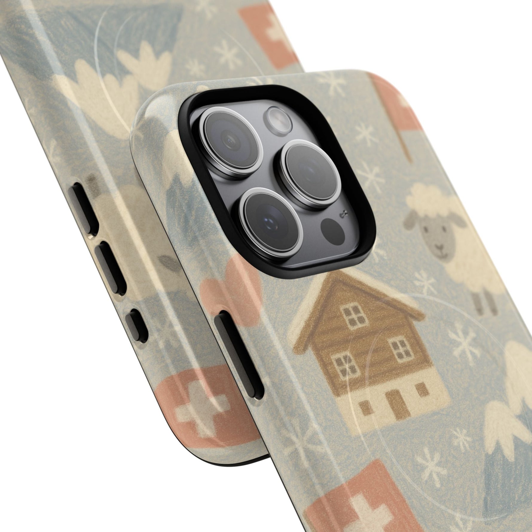 Swiss Chalet Sheep Pattern Tough MagSafe iPhone Case  Shamo's