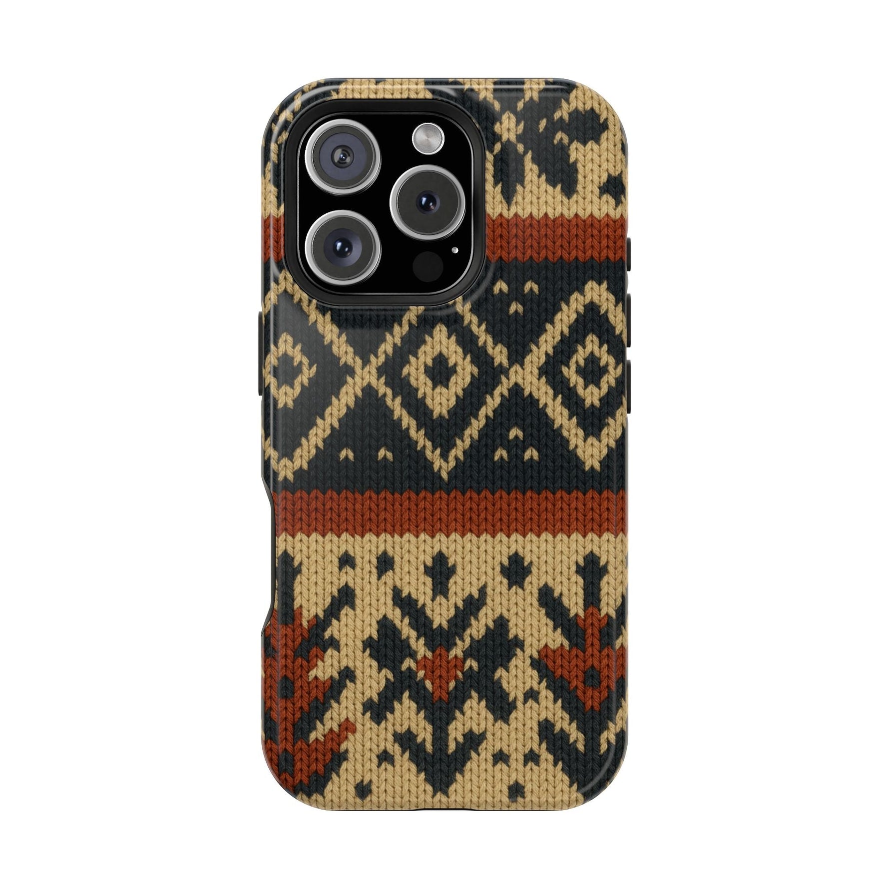 Nordic Knit Pattern MagSafe Impact-Resistant iPhone Case  Shamo's iPhone 16 Pro / Glossy