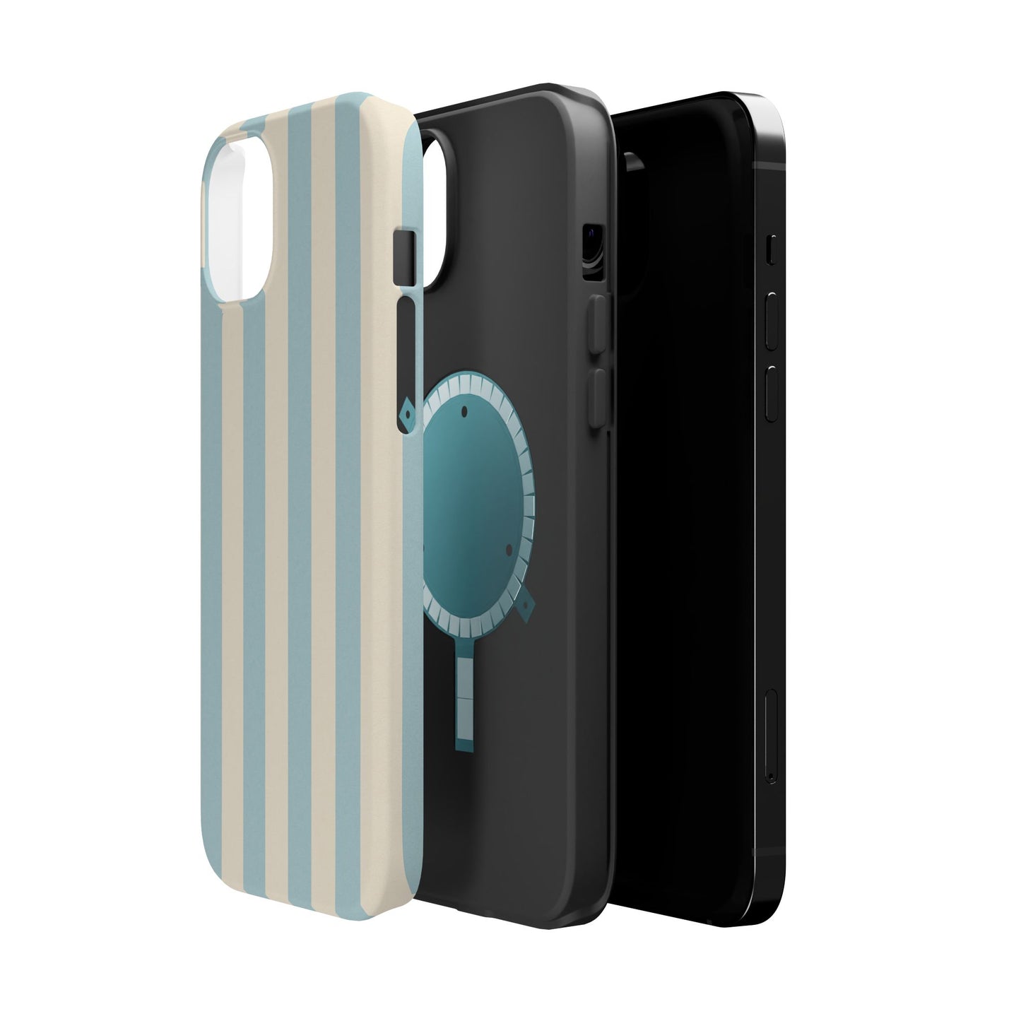 Blue Strips Pattern iPhone Case Compatible with MagSafe