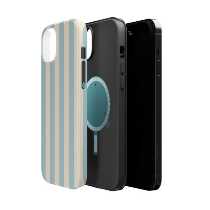 Blue Strips Pattern iPhone Case Compatible with MagSafe