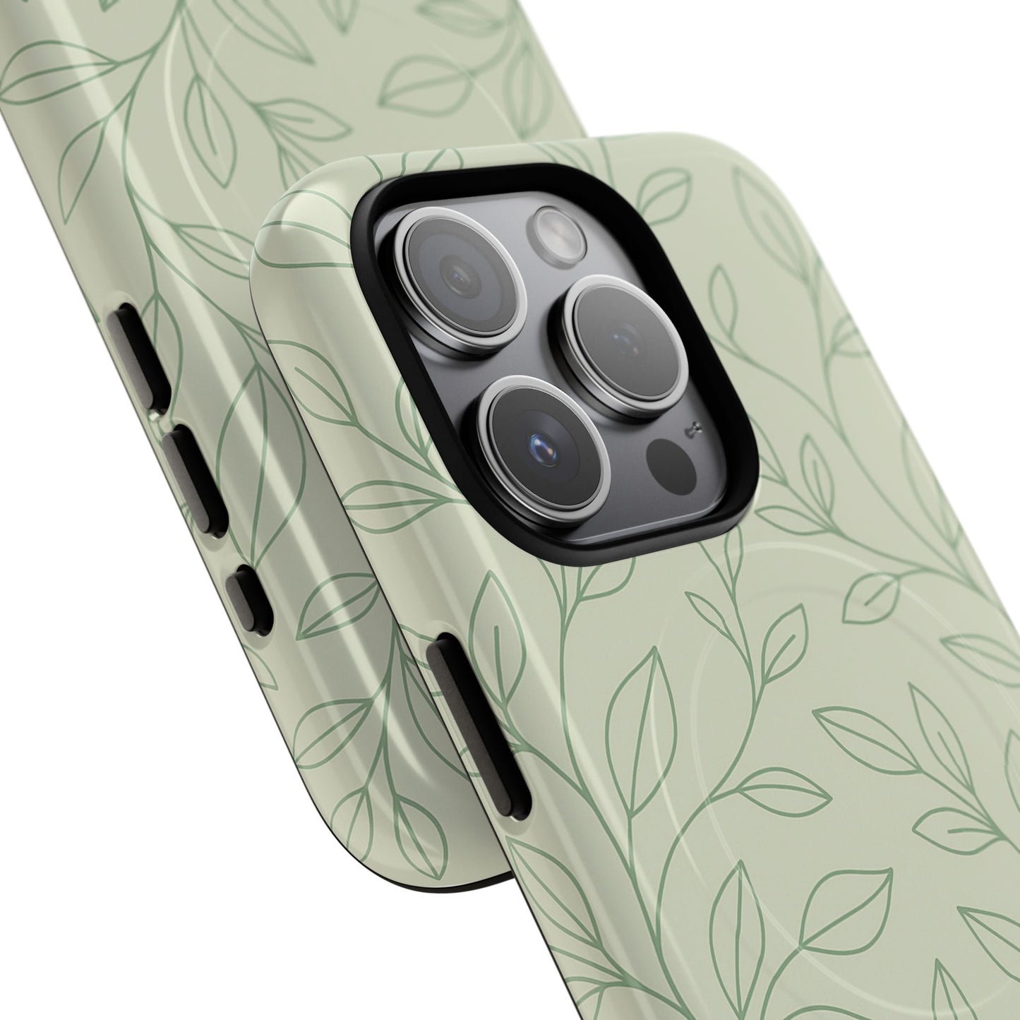 Sage Botanical Leaves Floral iPhone Case | MagSafe