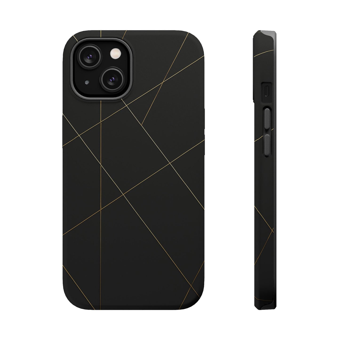 Black Geometric Design iPhone Case | MagSafe  Shamo's iPhone 14 / Matte